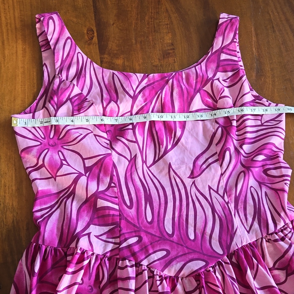 CC Fashions Hawaii Vintage Pink Tropical Princess Seam Maxi Dress Size 11/12 - Picture 7 of 11